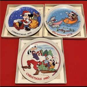 Vintage Disney Christmas Collector Plates